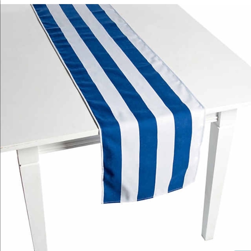 Navy Striped Table Runners